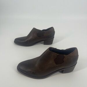 Wolverine Alice Slip On Brown Ankle Booties (SB4#7)